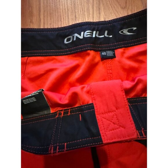 O'Neill Santa Cruz Solid Board Shorts Mens 40 10" Red Swim Trunks - Picture 3 of 6